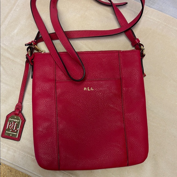 Ralph Lauren Aiden Bold Red Crossbody Bag - Picture 1 of 11